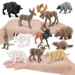 Wild North American Animal Model Manufacturer - Lelewu Simulates Cougar Raccoon Grizzly Bear Elk Pronghorn Antelope Decoration
