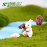 Moss Landscape Jewelry Manufacturer - Doll PVC Crafts and White Cute Rabbit Plastic