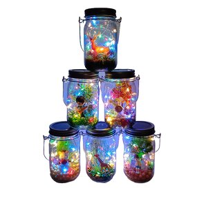 Landscape Glass Jar Light Manufacturer - Senlin Cross-border LED Outdoor Decoration Hanging Color Solar Glow Mason Bottle DIY