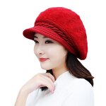 Women's Rabbit Hair Hat Manufacturer - Nunu Hat Winter Solid Color Duck Cap Warm Knit Wool Plush Mother
