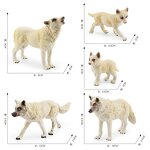 White Wolf Cub Model Manufacturer - Lelewu Simulation North American Static Roaring Walking Sand Table Decoration