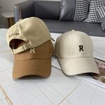 Women's Baseball Cap Manufacturer - Fufan Spring Autumn Casual All-match Fashion Sunscreen Patch Cloth R Letter