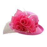 Linen Flower Sun Hat Manufacturer - Temperament Elegant Banquet Top Spring Autumn Solid Color Rolled Edge Women's Outdoor Basin Hat