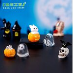 Halloween Resin Crafts Manufacturer - Wholesale Elf Mold Pumpkin Miniatures 3D Monster Crystal Ornaments