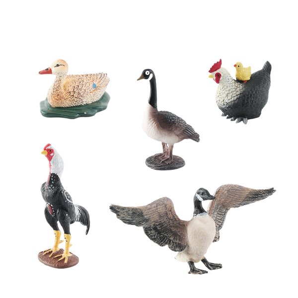 Farm Poultry Animal Model Manufacturer - Lelewu Simulation Female Fighting Hen Back Chick Canada Goose Chicken Duck Goose Decoration