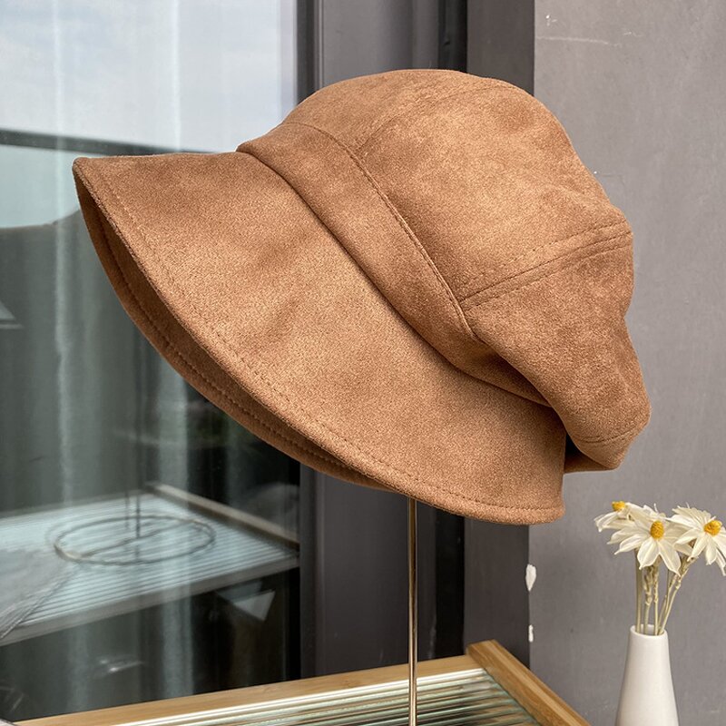 Suede Pile Hat Manufacturer - Fufan Autumn/Winter Women's Front Long Back Short Round Octagonal Beret