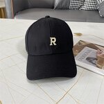 Women's Baseball Cap Manufacturer - Fufan Spring Autumn Casual All-match Fashion Sunscreen Patch Cloth R Letter