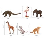 Wild Animal Model Gift Set Manufacturer - Lelewu Simulation Solid Giraffe Tiger Elephant Flamingo Decoration Box Set
