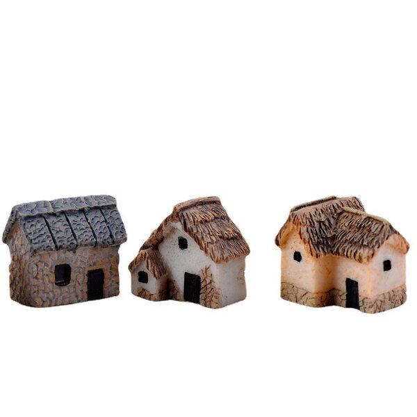Thatch House Resin Decoration Manufacturer - Chunjun Single Door Small Landscape Material Accessories