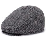 Men's Wool Cap Manufacturer - Nunu Human Front Dad Ear Warmers Winter Old Man Hat