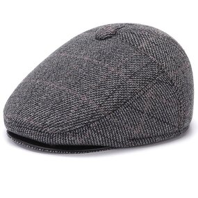 Men's Wool Cap Manufacturer - Nunu Human Front Dad Ear Warmers Winter Old Man Hat