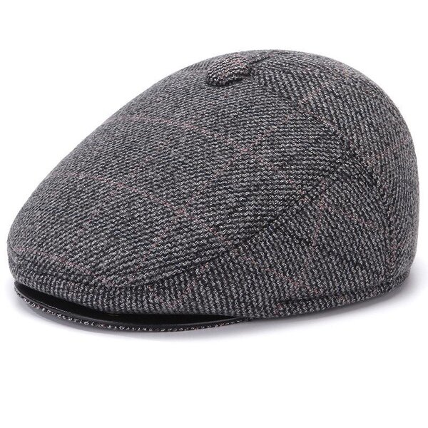 Men's Wool Cap Manufacturer - Nunu Human Front Dad Ear Warmers Winter Old Man Hat
