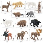 Wild North American Animal Model Manufacturer - Lelewu Simulates Cougar Raccoon Grizzly Bear Elk Pronghorn Antelope Decoration