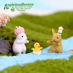 Moss Landscape Jewelry Manufacturer - Doll PVC Crafts and White Cute Rabbit Plastic