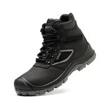 Men's Industrial Safety Shoes Manufacturer - ZP Waterproof Leather Dual Density PU Sole Breathable Black Steel Toe Fashion