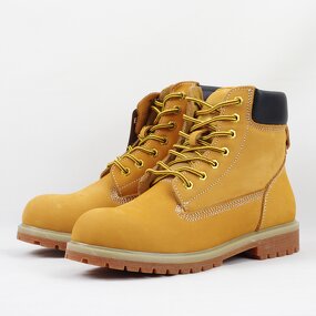 Men's Safety Shoes Manufacturer - Genuine Leather High Neck Goodyear Rubber Sole Woodland Custom Logo OEM