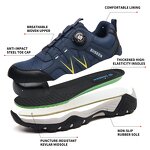 Steel Toe Safety Shoes Manufacturer - High Quality Hiking Work Sports Quick Lacing Strap MD Rubber Winter Industrial Unisex