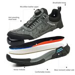 Safety Shoes Manufacturer - Rubber Sole Anti-slip Lightweight Quick Lacing Sneaker for Men Women Engineers