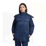 Winter Work Clothes Manufacturer - SunPPE 100% Cotton Silk Lining Site Custom Logo Complete Plus Thick Women Men's Keep Warm Uniform