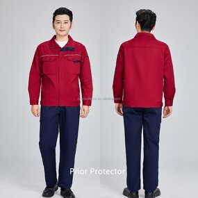 Construction Work Suits Manufacturer - 80/20 TC 235 Grams Thick Twill Breathable Cotton Sets Knee-Length Design Safety Working Clothes