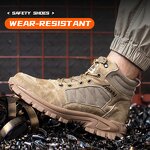 Men's Casual Safety Shoes Manufacturer - Dropshipping Lightweight Steel Toe Stylish Breathable Comfortable Suede Upper Metal Custom Logo