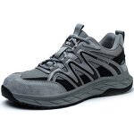 Plastic Toe Safety Shoes Manufacturer - High Quality Color Anti Puncture Ergonomic Microfiber Upper MD Rubber Outsole Mesh Lining