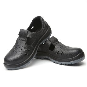 Men's Work Safety Sandals Manufacturer - Custom Construction Anti-Smashing Lightweight Leather Comfortable Cheap Industrial Summer