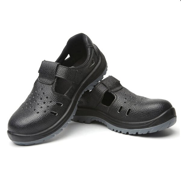 Men's Work Safety Sandals Manufacturer - Custom Construction Anti-Smashing Lightweight Leather Comfortable Cheap Industrial Summer