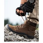 High Cut Safety Boots Manufacturer - Genuine Leather Waterproof Oil Resistant Funky Steel Toe for Men & Women Black for Summer Winter