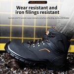Men's Safety Shoes Manufacturer - Genuine Leather Upper Steel Toe Wear Resistant Dual Density PU Sole Comfortable Metal Custom Logo