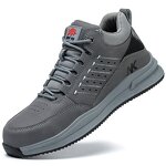 Men's Steel Toe Safety Shoes Manufacturer - Anti Puncture Microfiber Upper Shoelaces Mesh Lining Good Quality