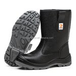 Men's Industrial Safety Boots Manufacturer - Dropship Heavy Duty Dual Density PU Sole Breathable High Cut Black Steel Toe Price Fashion