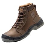 High Cut Safety Boots Manufacturer - Genuine Leather Waterproof Oil Resistant Funky Steel Toe for Men & Women Black for Summer Winter