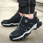 Unisex Steel Toe Safety Shoe Manufacturer - Custom Logo Hiking Breathable Lightweight Microfiber Leather Double Density Certified for Summer Autumn