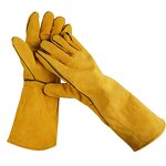Welding Gloves Manufacturer - CE Certified Yellow Red Nitrile Coated Thickened Cowhide Molten Metal Splash Protection for Multi-Welding Type