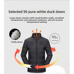 Winter Jacket Manufacturer - SunPPE Unisex Premium White Duck Filled Detachable Lined Hooded YKK Zipper Windproof Waterproof Custom LOGO