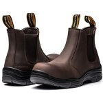 Women's Safety Boots Manufacturer - Glass Fibre Toe Genuine Leather Chelsea Work Casual Mid Cut Engineering Expensive for Men