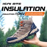 10KV Insulation Safety Shoes Manufacturer - Plastic Toe Color Anti Puncture Ergonomic Microfiber Upper MD Rubber Outsole Mesh Lining