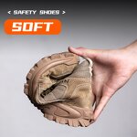 Men's Casual Safety Shoes Manufacturer - Dropshipping Lightweight Steel Toe Stylish Breathable Comfortable Suede Upper Metal Custom Logo