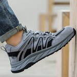 Plastic Toe Safety Shoes Manufacturer - High Quality Color Anti Puncture Ergonomic Microfiber Upper MD Rubber Outsole Mesh Lining