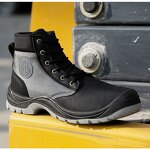 Men's Safety Boots Manufacturer - HOT Sale Factory Waterproof Black High Cut Microfiber Leather Funky Steeltoe for Autumn Winter