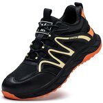 Plastic Toe Safety Shoes Manufacturer - High Quality Color Anti Puncture Ergonomic Microfiber Upper MD Rubber Outsole Mesh Lining