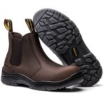 Women's Safety Boots Manufacturer - Glass Fibre Toe Genuine Leather Chelsea Work Casual Mid Cut Engineering Expensive for Men