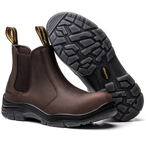 Women's Safety Boots Manufacturer - Glass Fibre Toe Genuine Leather Chelsea Work Casual Mid Cut Engineering Expensive for Men