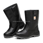Men's Industrial Safety Boots Manufacturer - Dropship Heavy Duty Dual Density PU Sole Breathable High Cut Black Steel Toe Price Fashion