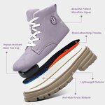 Lady Women Safety Shoes Manufacturer - Wholesale Cheap Price Heavy Duty Steel Toed Work Boots Microfiber Upper