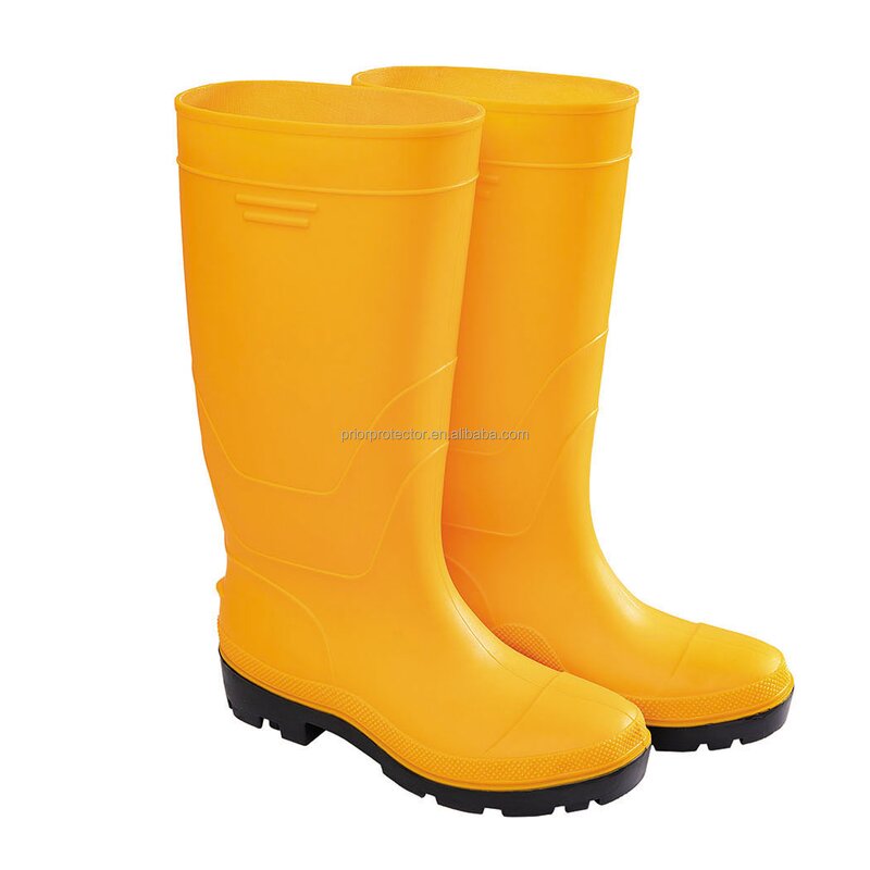 Men's PVC Rain Boots Manufacturer - 37CM Midi Waterproof Wear-Resistant Anti-Slip Work Shoes Customizable Colors for Summer Autumn Winter Use