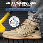 Men's Steel Toe Safety Shoes Manufacturer - Anti Puncture Microfiber Upper Shoelaces Mesh Lining Good Quality