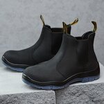 Women's Safety Boots Manufacturer - Glass Fibre Toe Genuine Leather Chelsea Work Casual Mid Cut Engineering Expensive for Men
