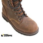 EN20345 Safety Boots Manufacturer - Custom Crazy Horse Leather Half Knee Cowboy Steel Toe Good Welt Year for Mining Oil Field